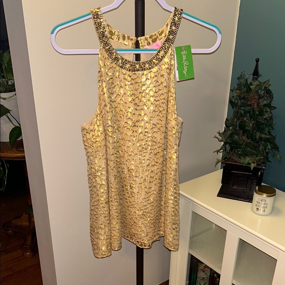 Lilly Pulitzer Gold Tank Top